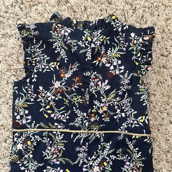 Janie and Jack Floral Ruffle Trim Jumpsuit size 2T - Picture 5 of 6